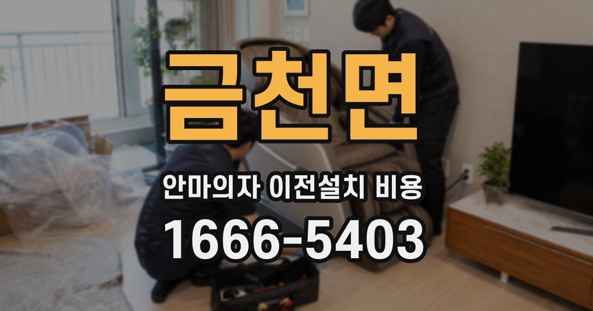 금천면 안마의자 이전설치 비용