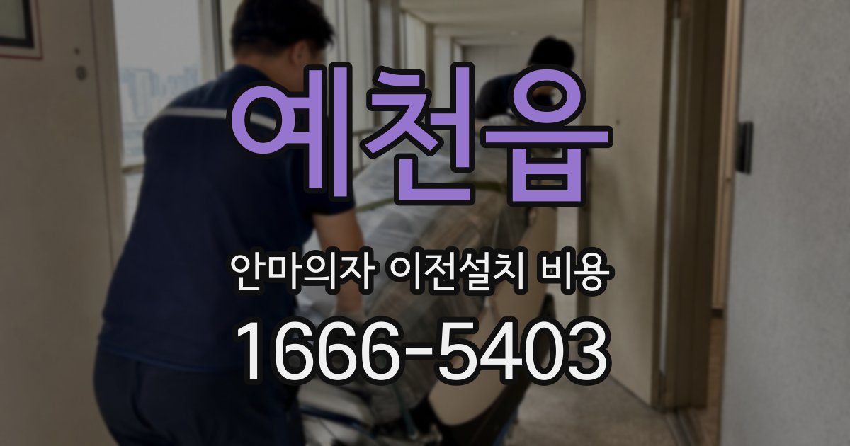 예천읍 안마의자 이전설치 비용
