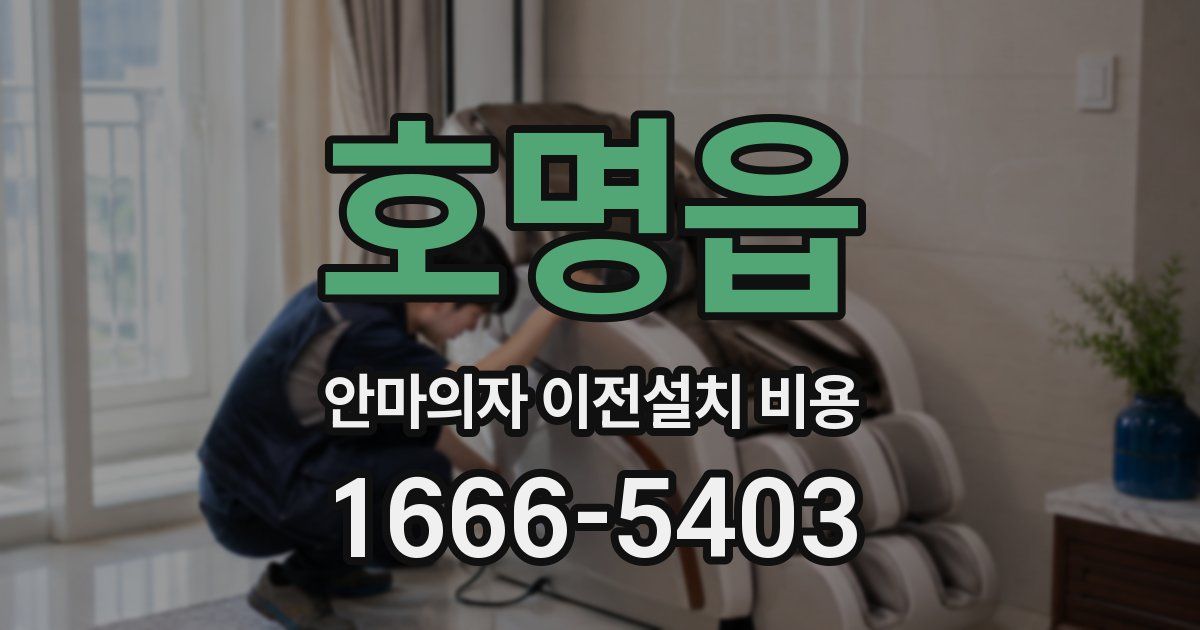 호명읍 안마의자 이전설치 비용
