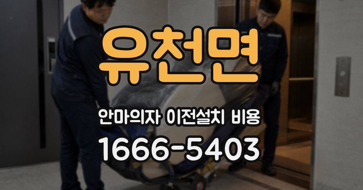 유천면 안마의자 이전설치 비용