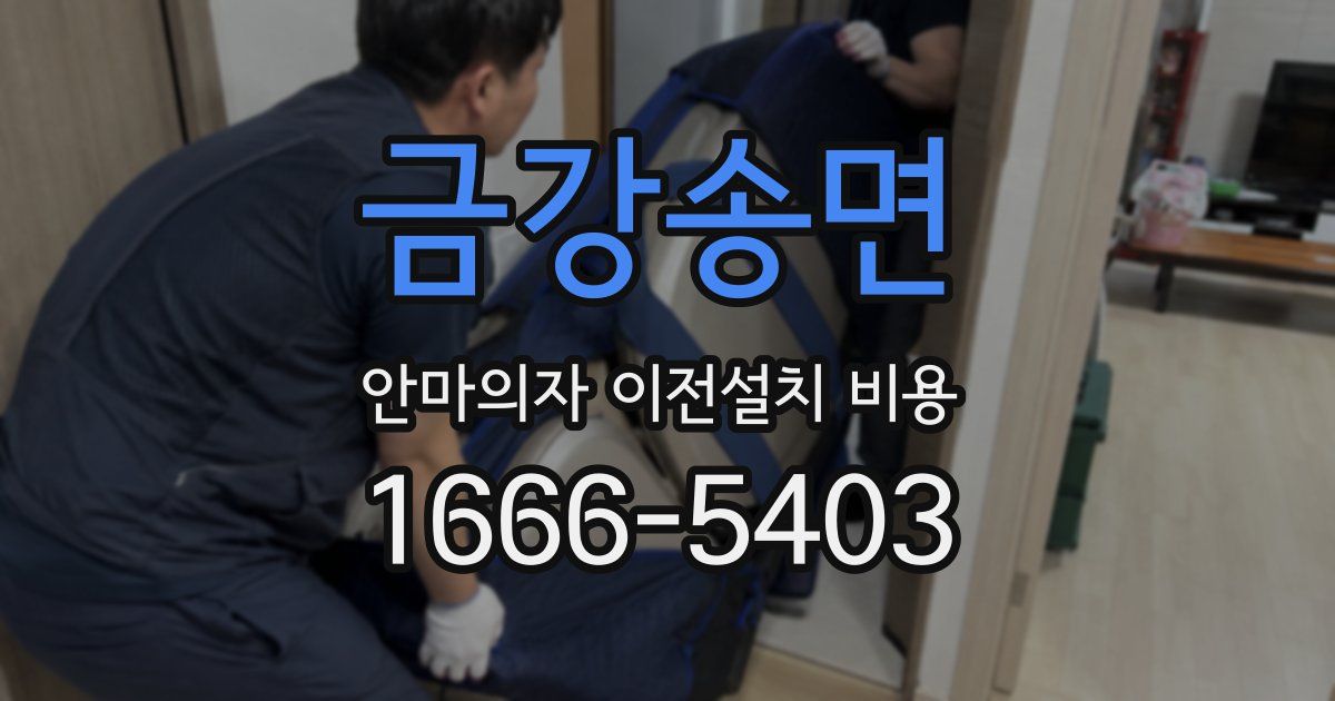 금강송면 안마의자 이전설치 비용