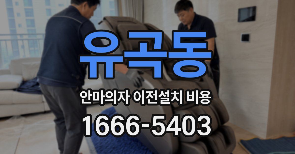 유곡동 안마의자 이전설치 비용