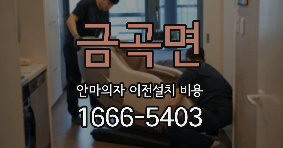 금곡면 안마의자 이전설치 비용