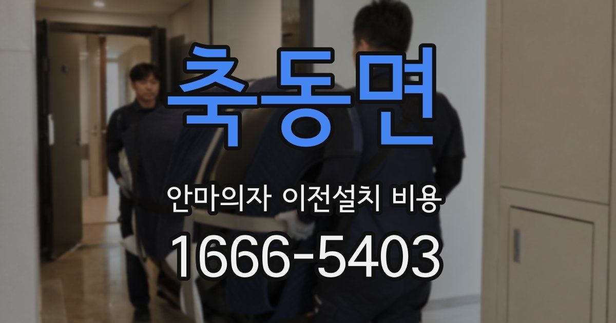축동면 안마의자 이전설치 비용