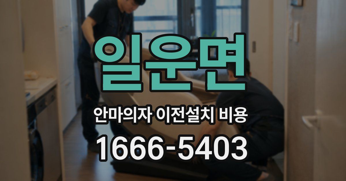 일운면 안마의자 이전설치 비용