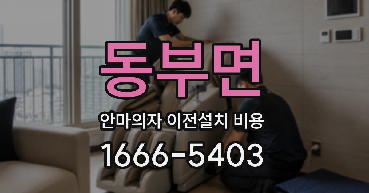 동부면 안마의자 이전설치 비용
