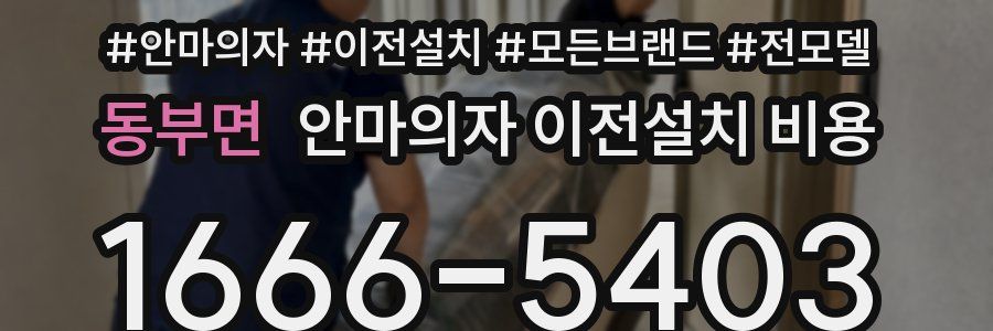 동부면 안마의자 이전설치 비용