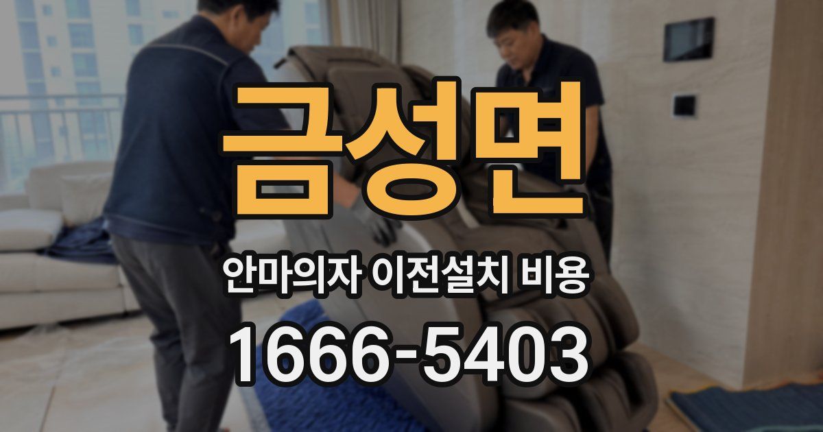금성면 안마의자 이전설치 비용