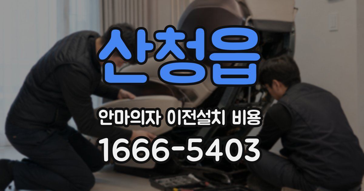 산청읍 안마의자 이전설치 비용
