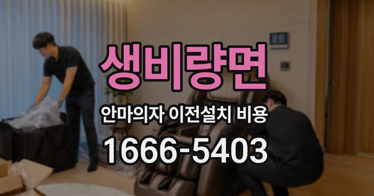 생비량면 안마의자 이전설치 비용