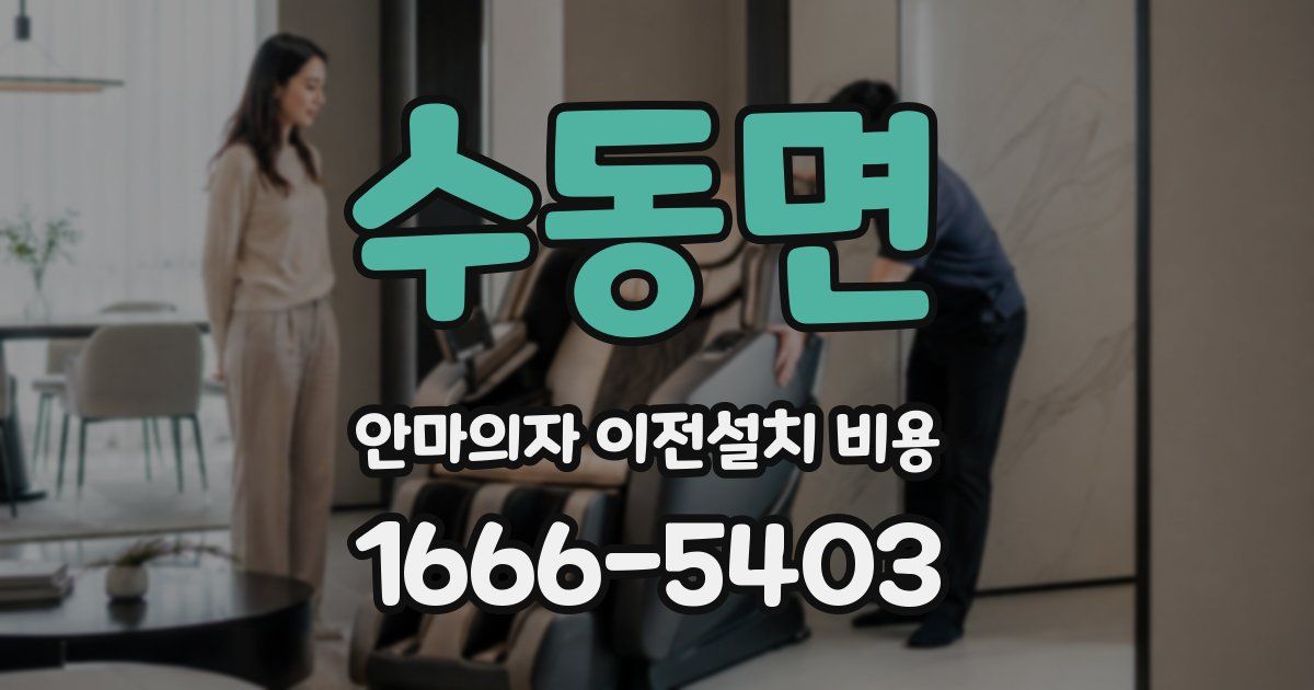 수동면 안마의자 이전설치 비용