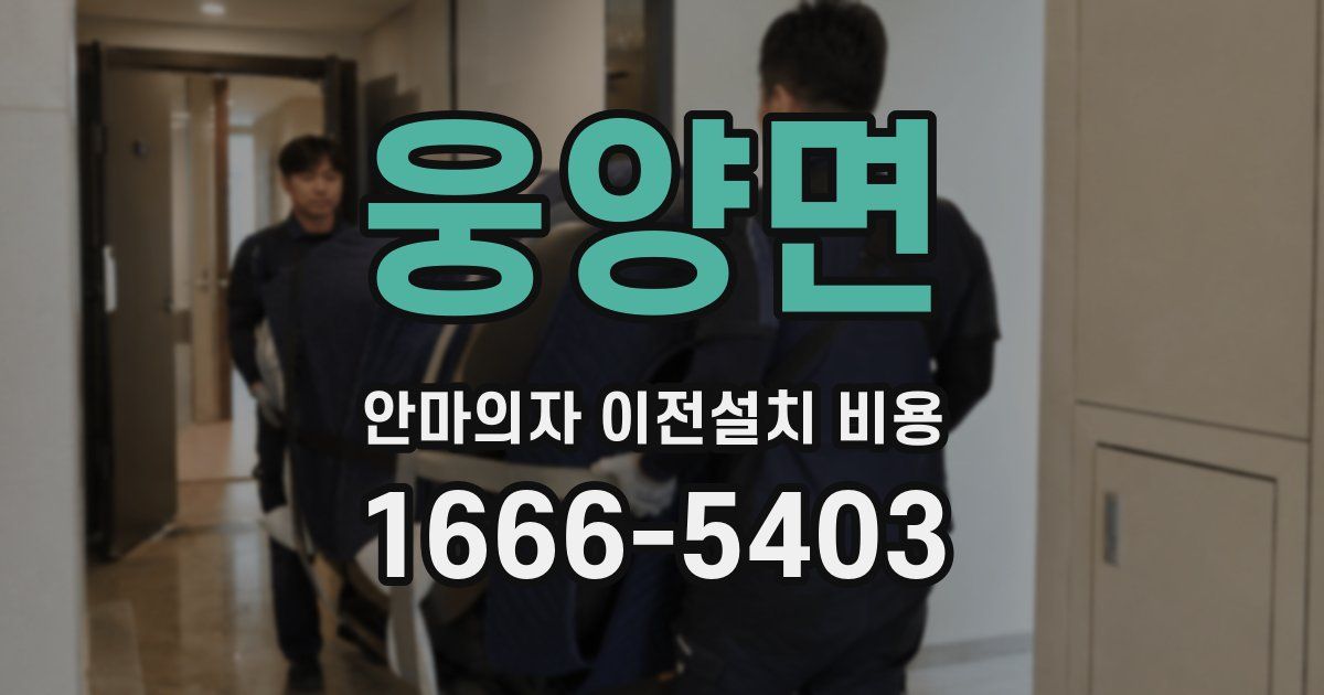 웅양면 안마의자 이전설치 비용