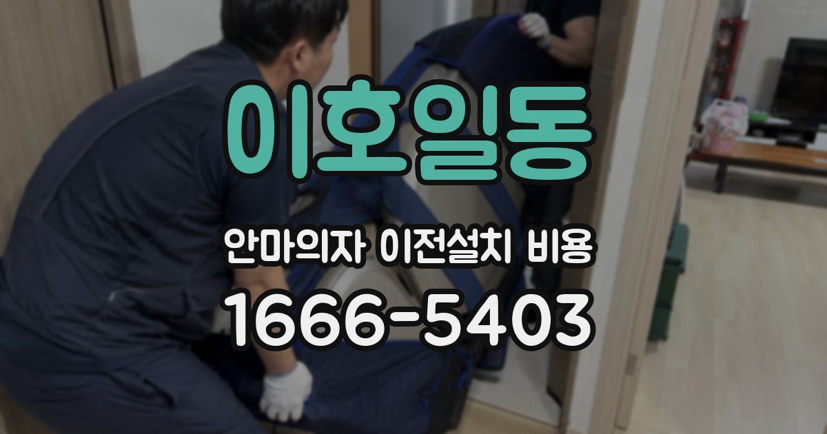 이호일동 안마의자 이전설치 비용