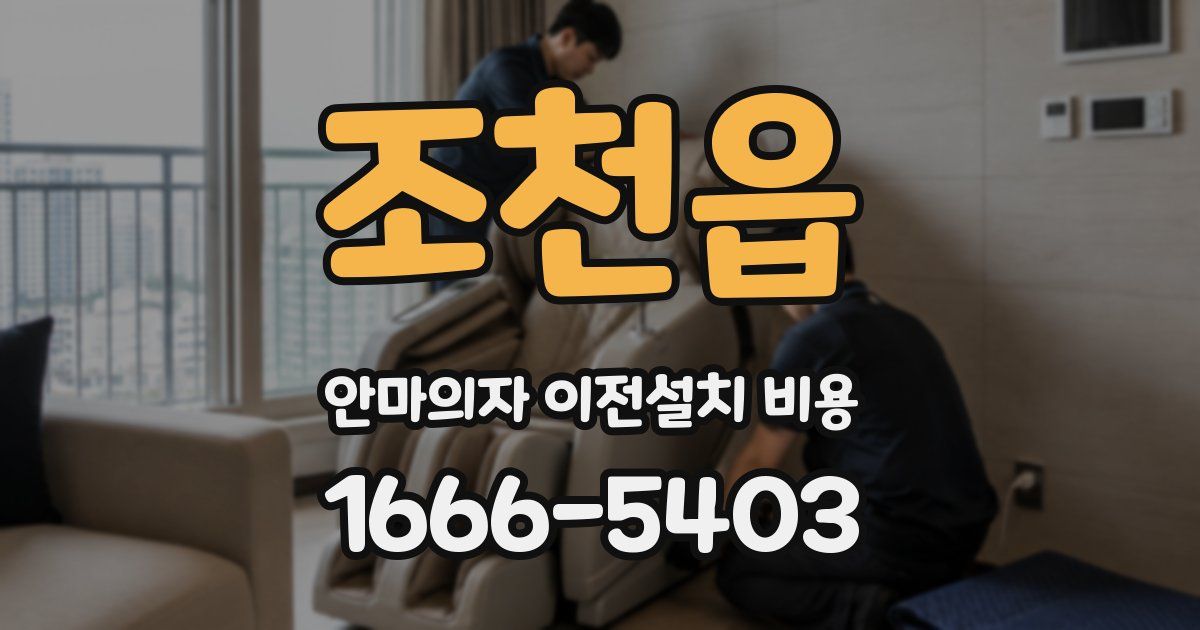 조천읍 안마의자 이전설치 비용