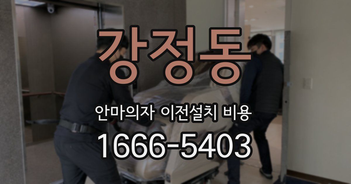 강정동 안마의자 이전설치 비용