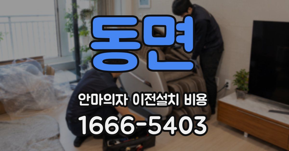 동면 안마의자 이전설치 비용