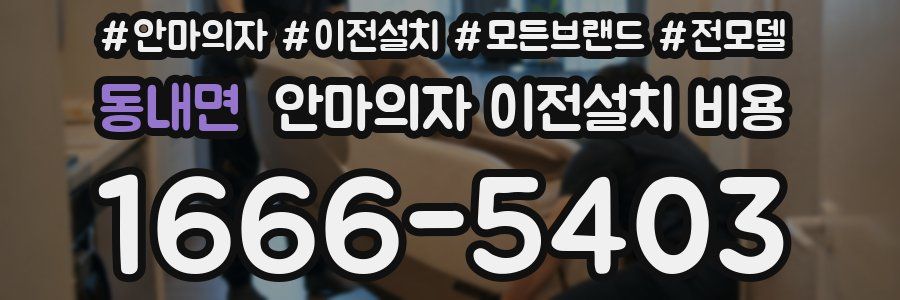 동내면 안마의자 이전설치 비용