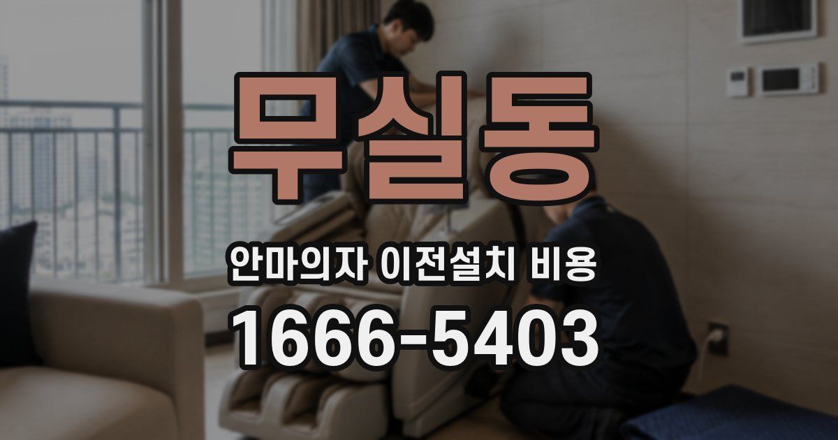 무실동 안마의자 이전설치 비용
