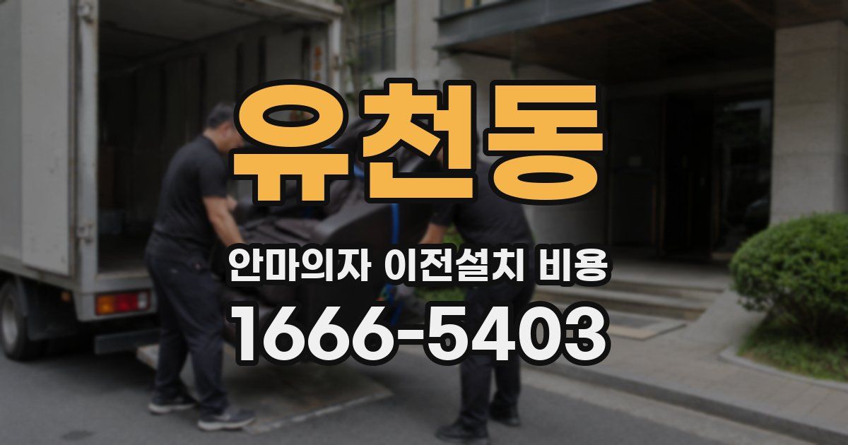 유천동 안마의자 이전설치 비용