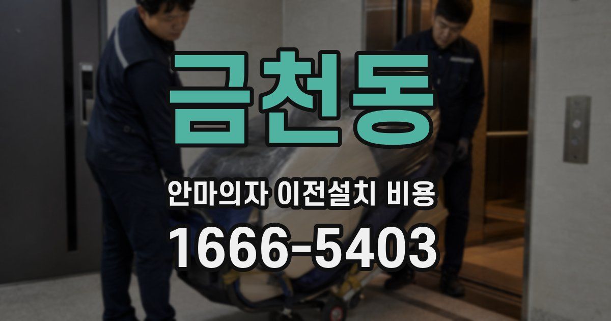 금천동 안마의자 이전설치 비용