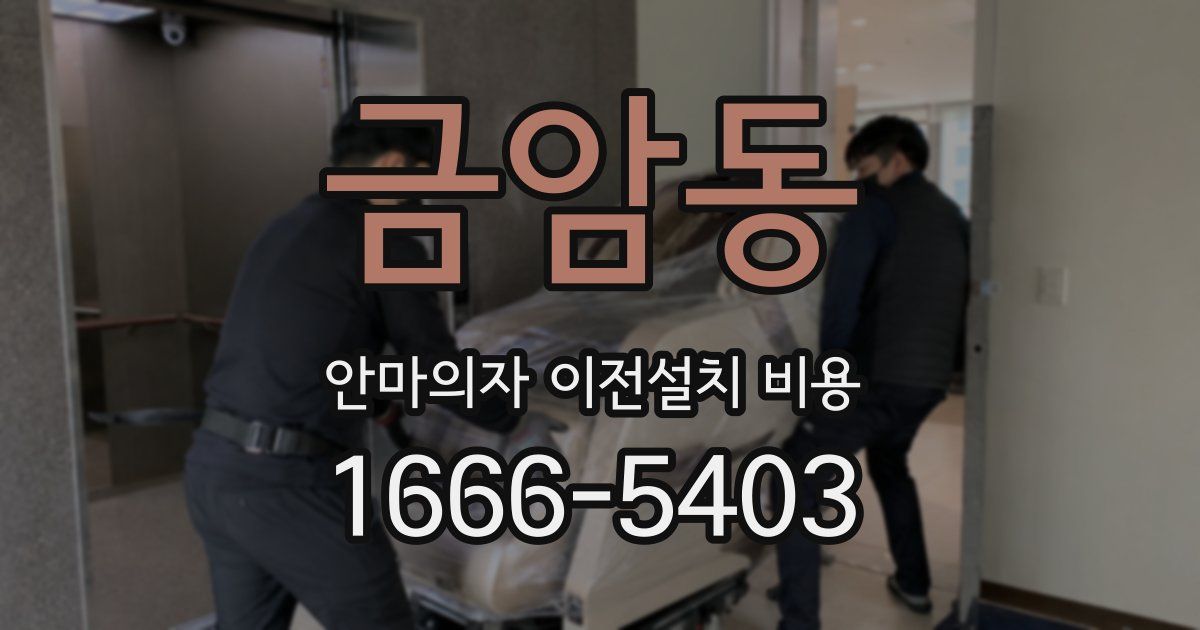 금암동 안마의자 이전설치 비용