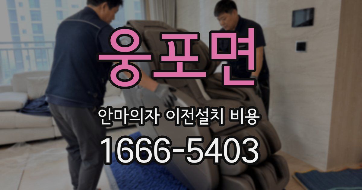웅포면 안마의자 이전설치 비용