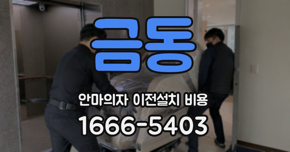 금동 안마의자 이전설치 비용