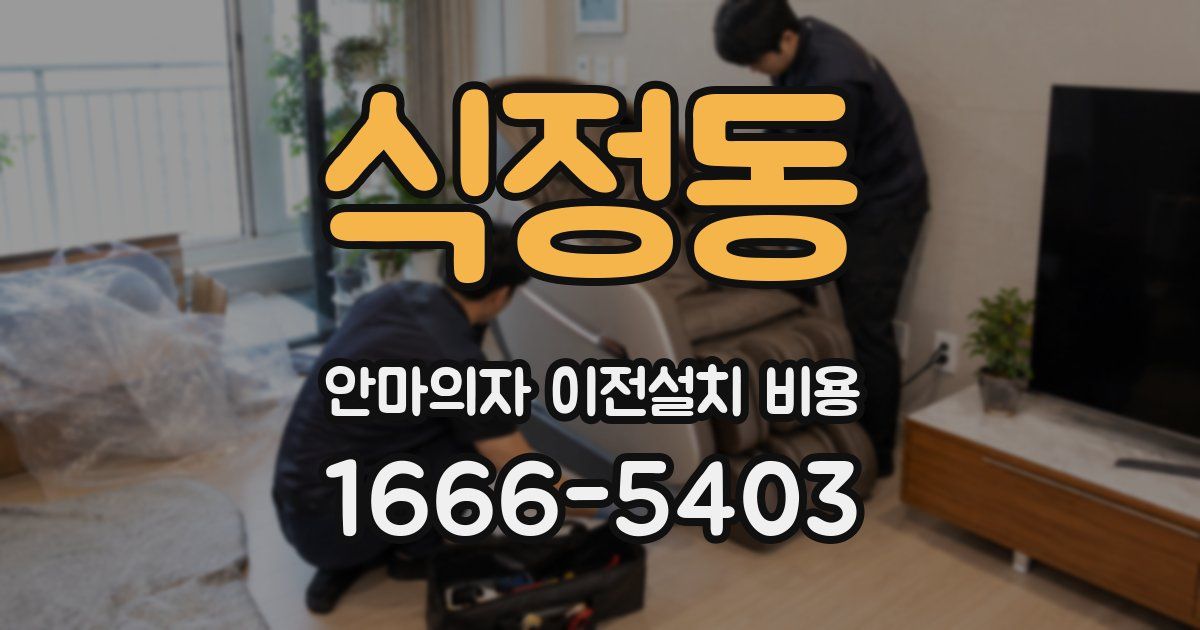 식정동 안마의자 이전설치 비용