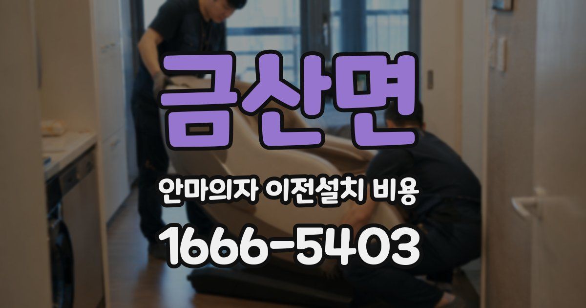 금산면 안마의자 이전설치 비용