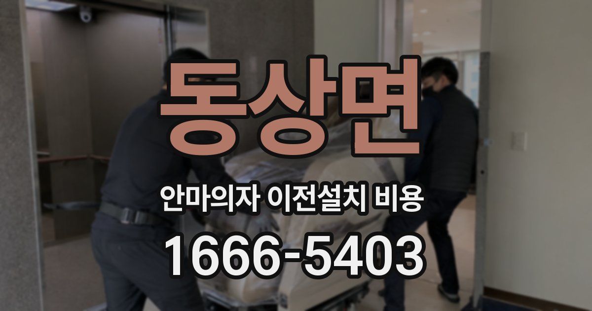 동상면 안마의자 이전설치 비용