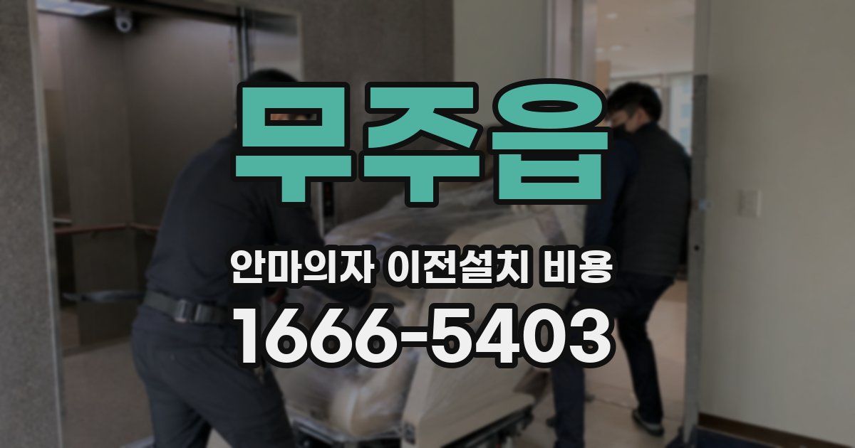 무주읍 안마의자 이전설치 비용