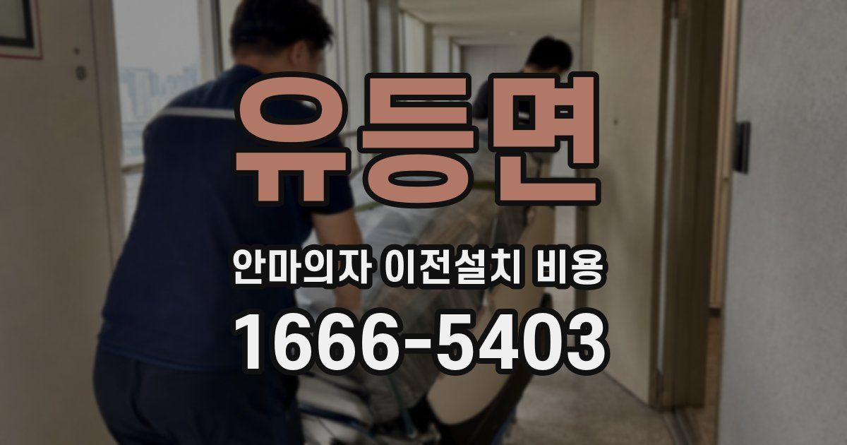 유등면 안마의자 이전설치 비용