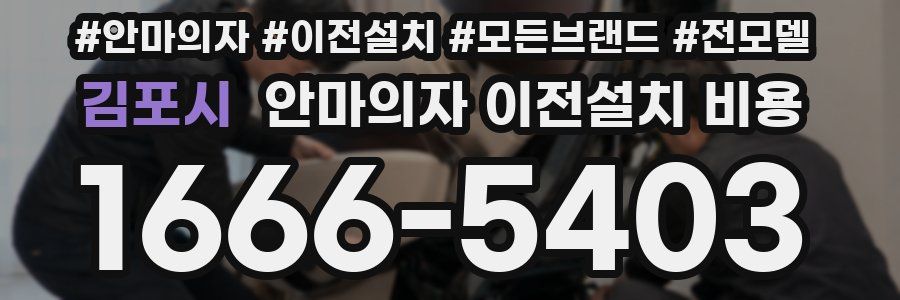 김포시 안마의자 이전설치 비용