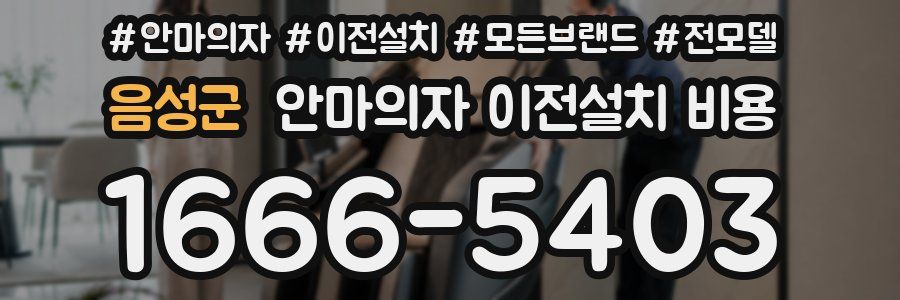 음성군 안마의자 이전설치 비용