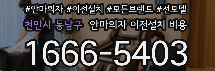 천안시 동남구 안마의자 이전설치 비용