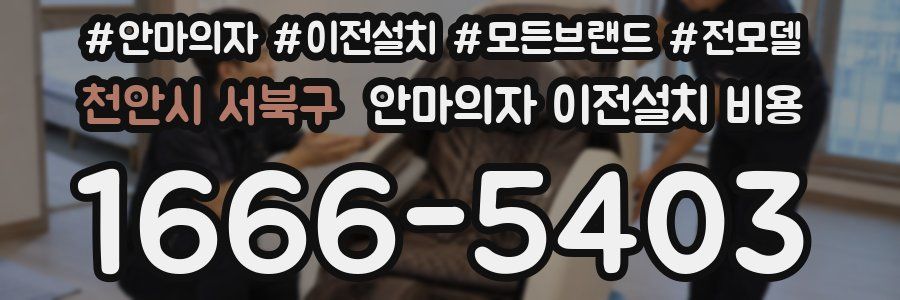천안시 서북구 안마의자 이전설치 비용