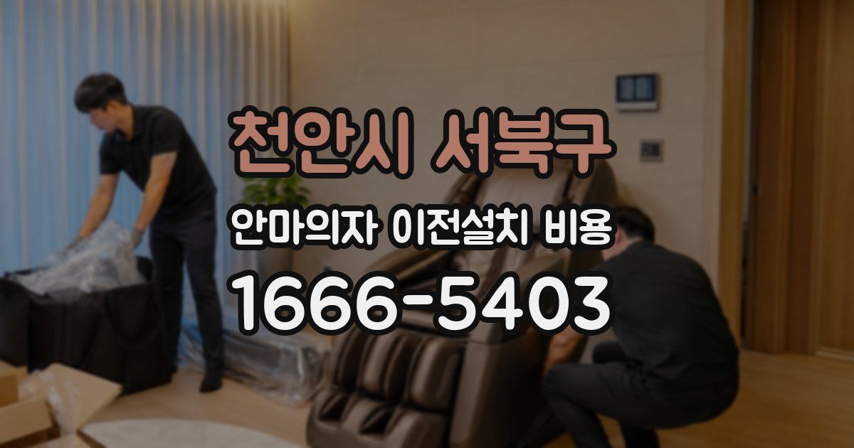 천안시 서북구 안마의자 이전설치 비용