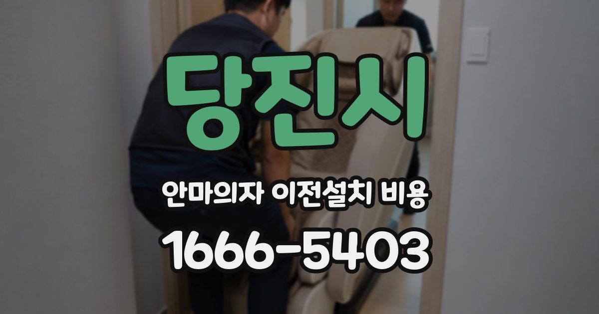 당진시 안마의자 이전설치 비용