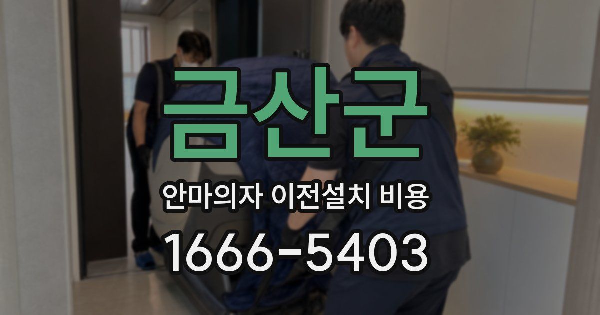 금산군 안마의자 이전설치 비용