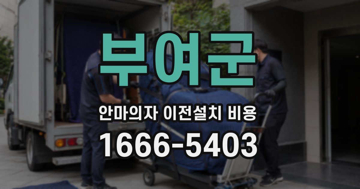 부여군 안마의자 이전설치 비용
