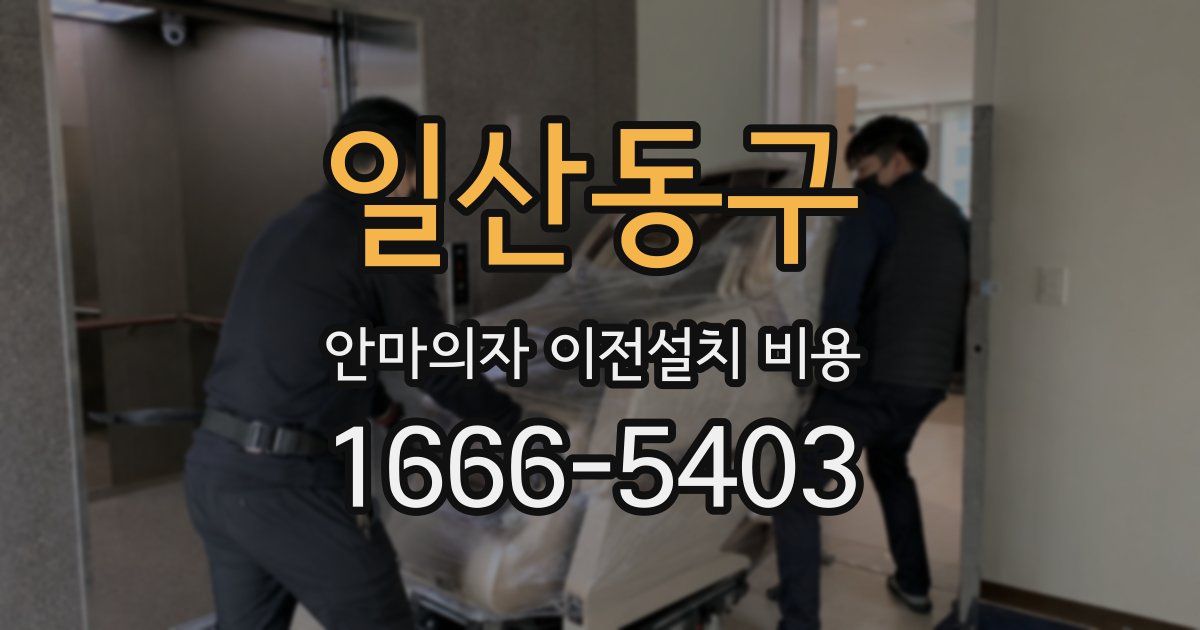 일산동구 안마의자 이전설치 비용