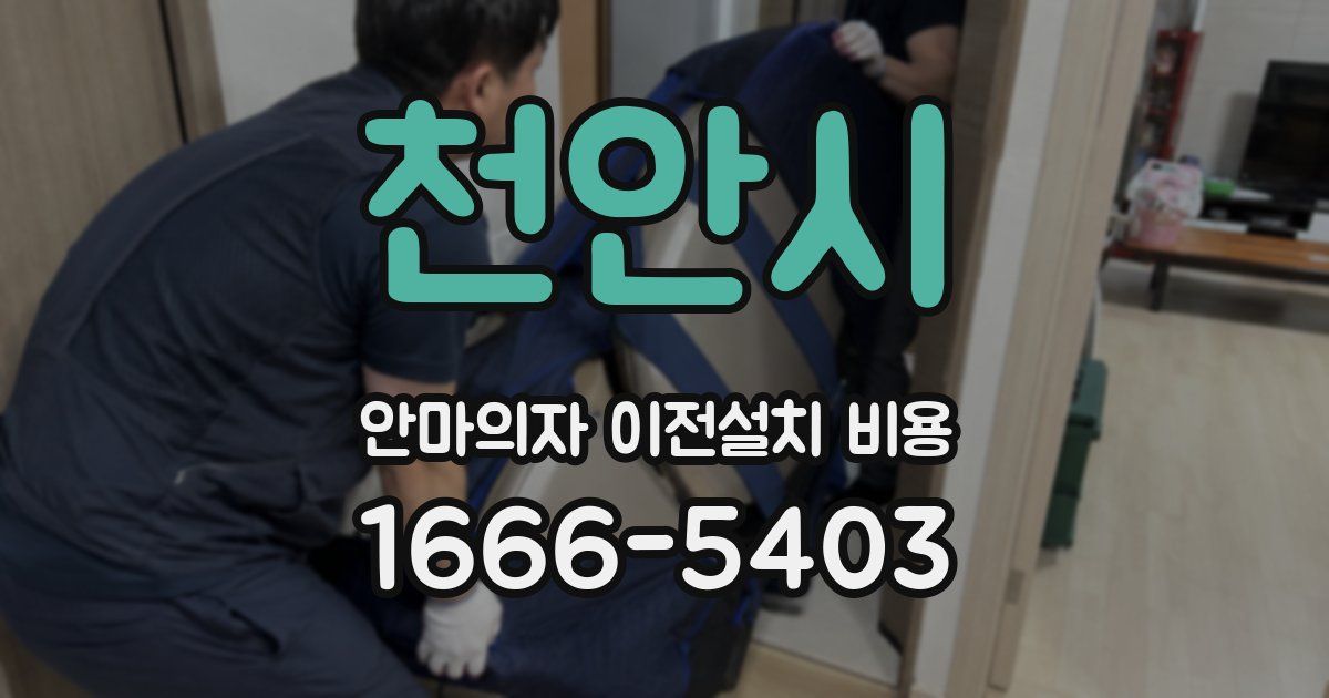 천안시 안마의자 이전설치 비용