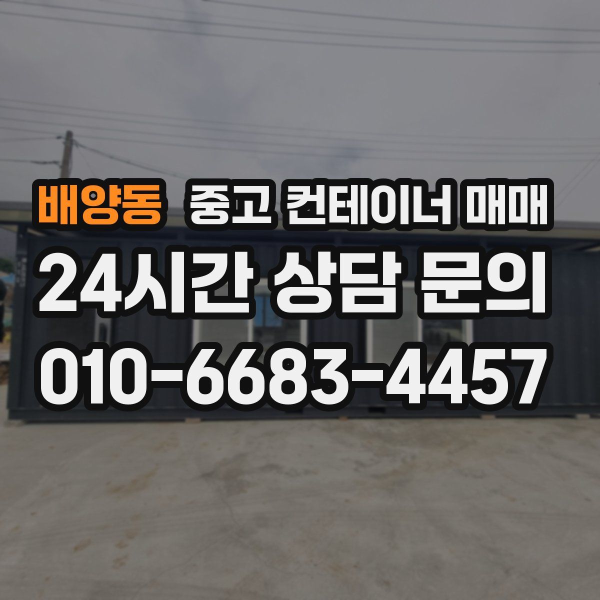 배양동 중고 컨테이너 매매