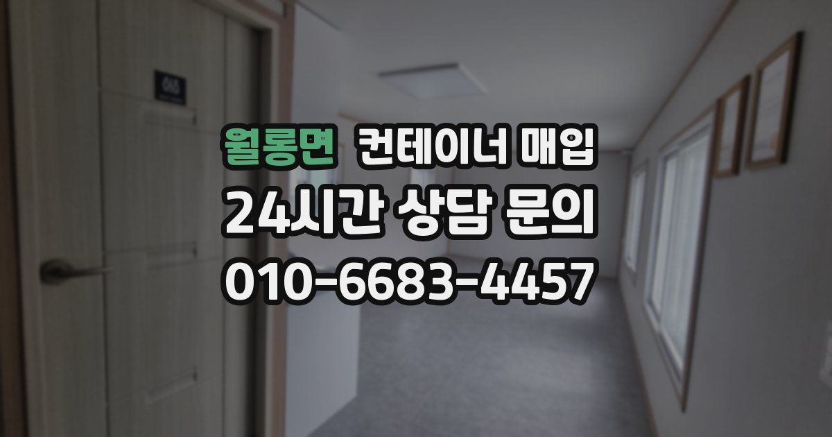 월롱면 컨테이너 매입