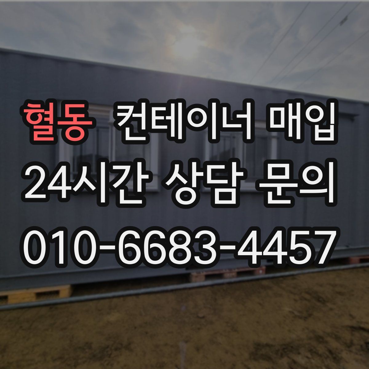 혈동 컨테이너 매입