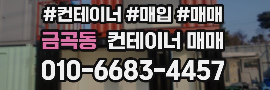 금곡동 컨테이너 매매