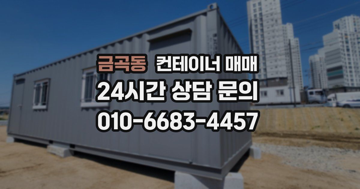 금곡동 컨테이너 매매