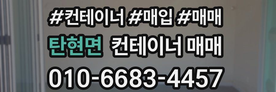 탄현면 컨테이너 매매