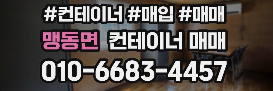 맹동면 컨테이너 매매