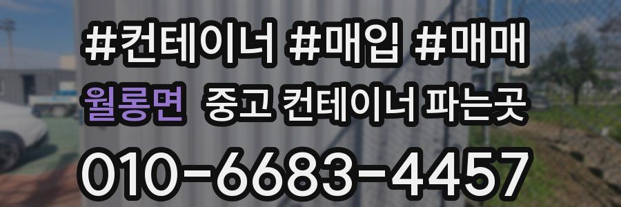 월롱면 중고 컨테이너 파는곳